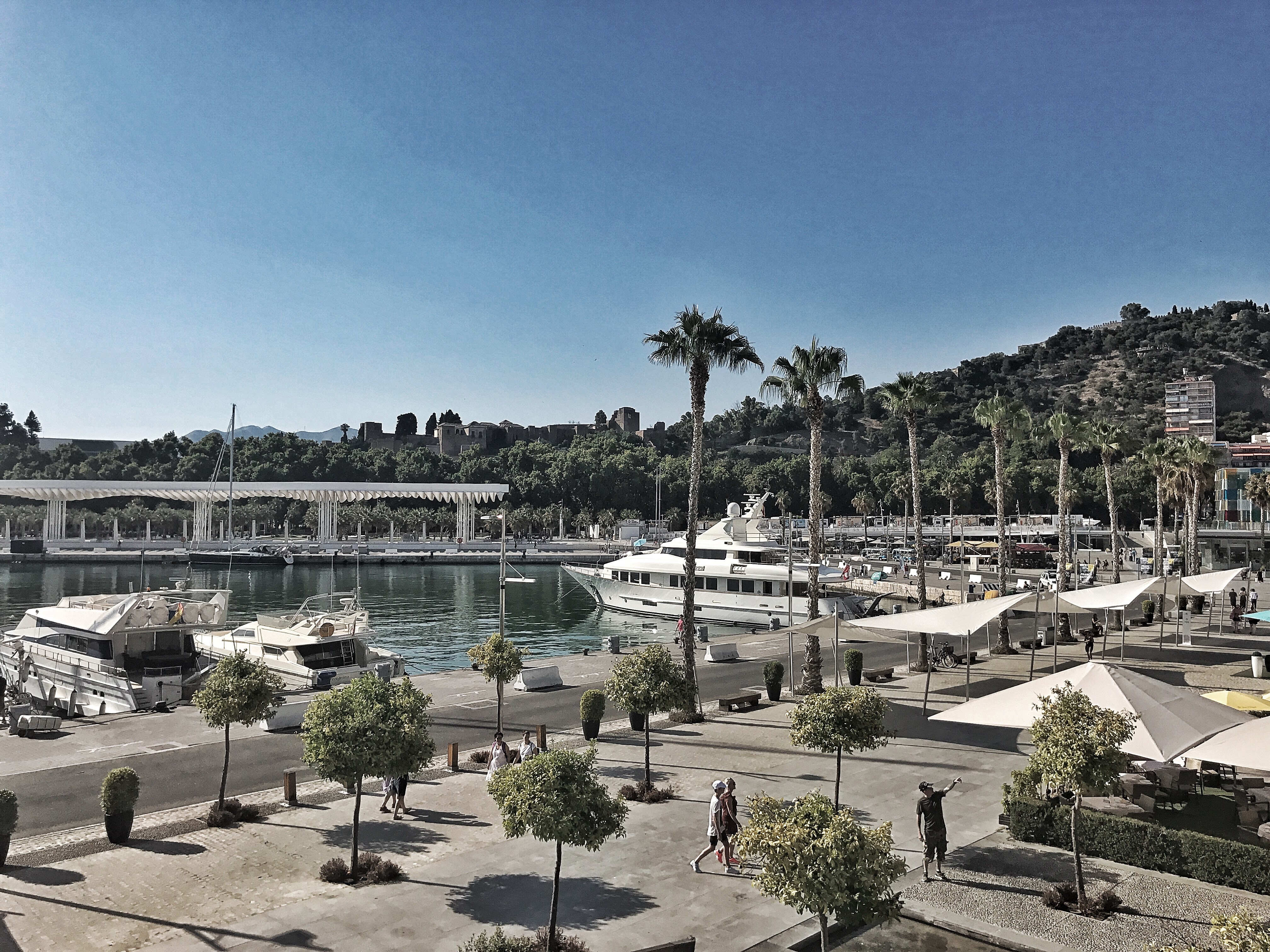 Hamnen Muelle Uno i Malaga.
